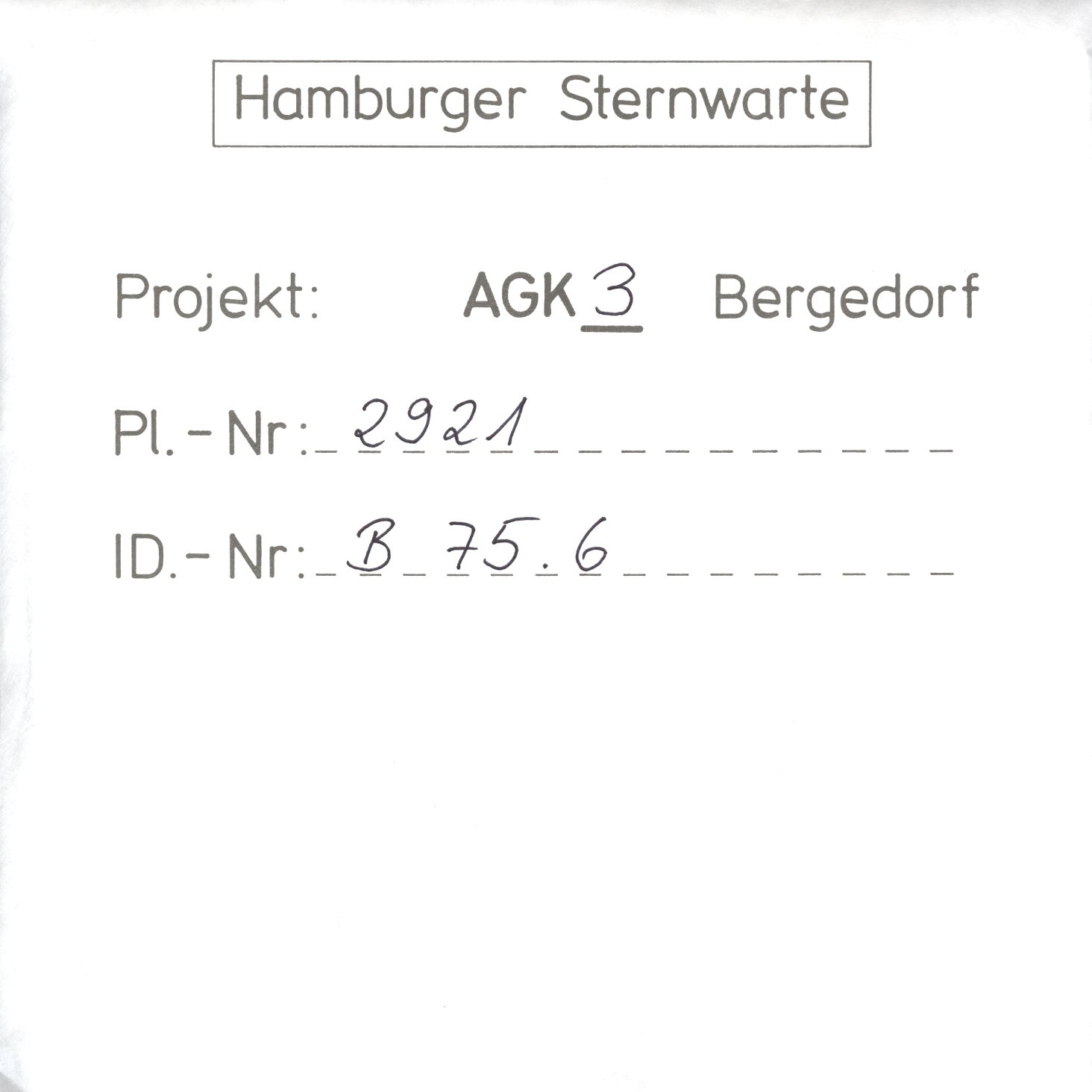 Plate envelope