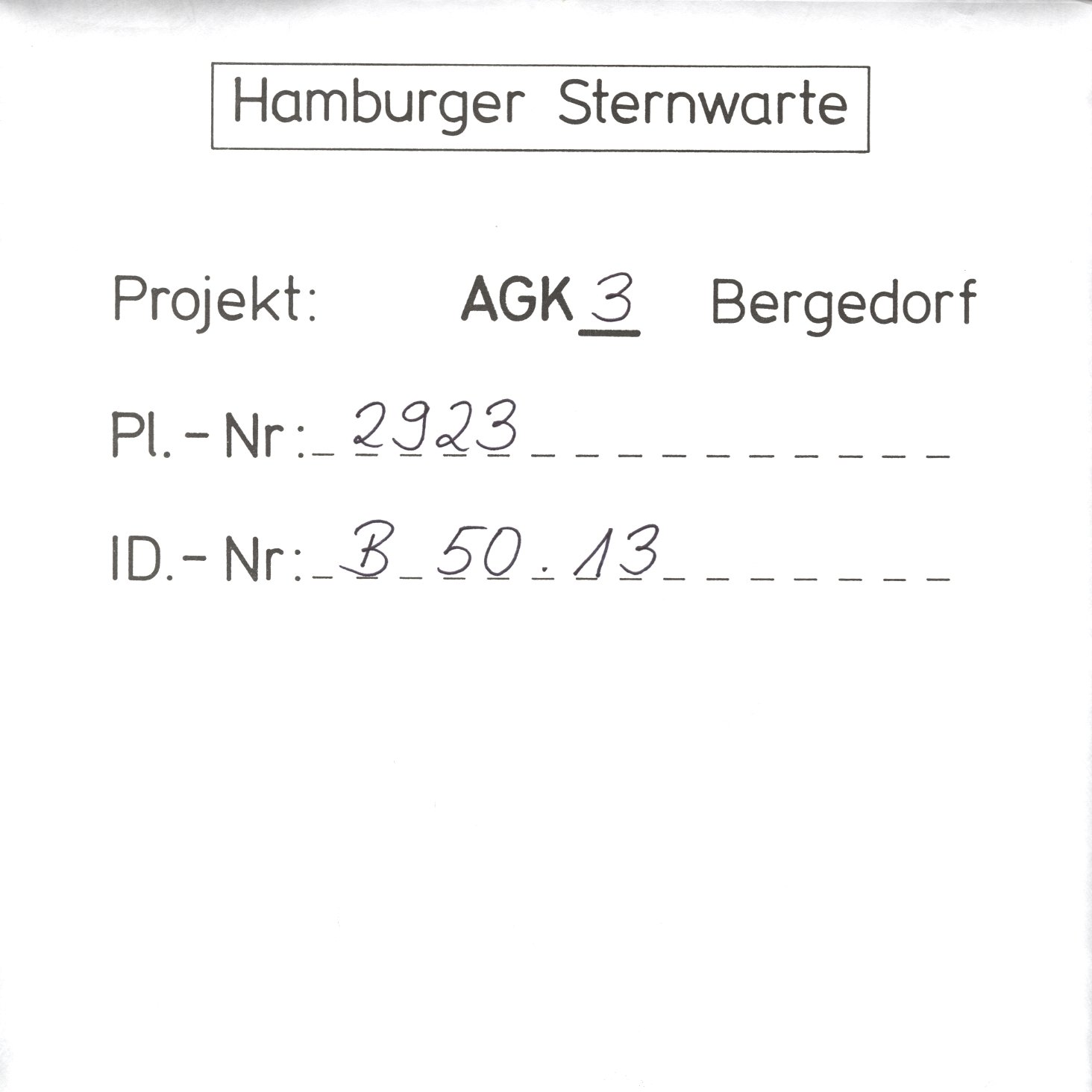 Plate envelope