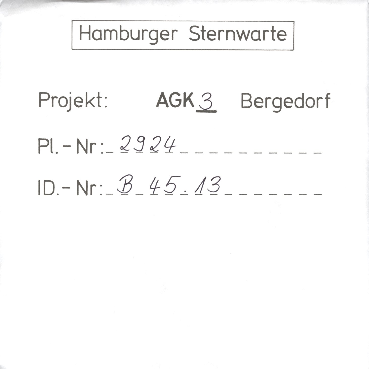 Plate envelope