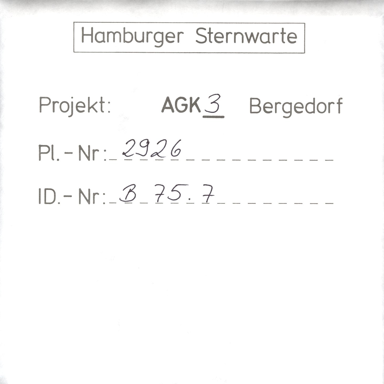 Plate envelope
