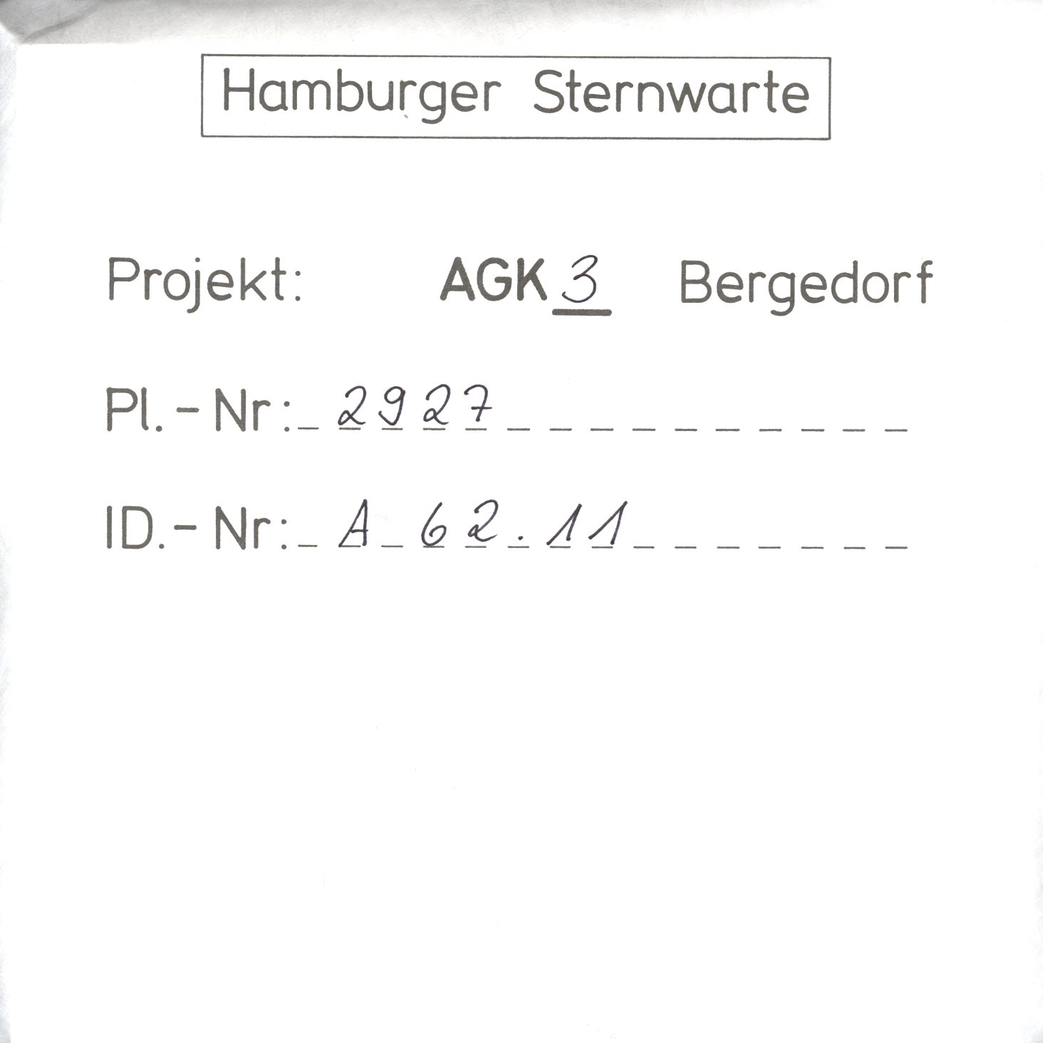 Plate envelope