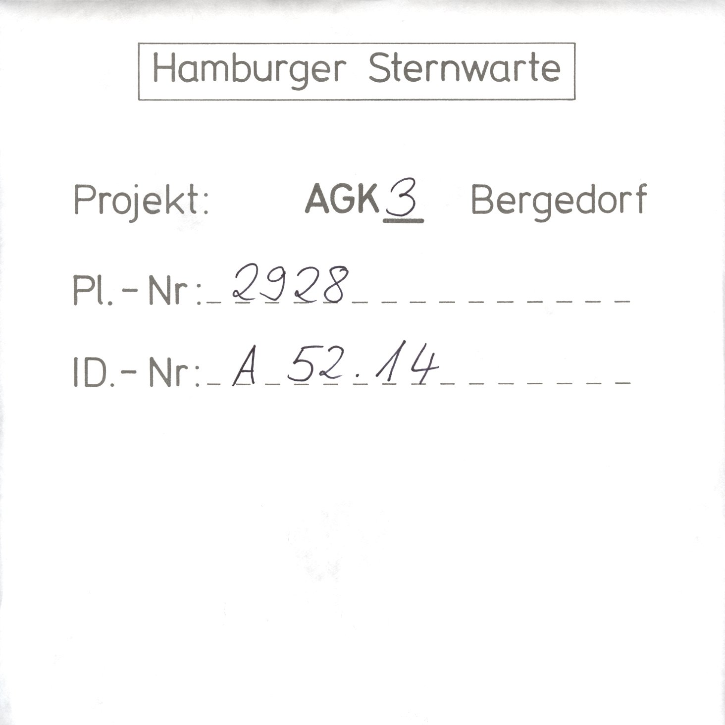 Plate envelope