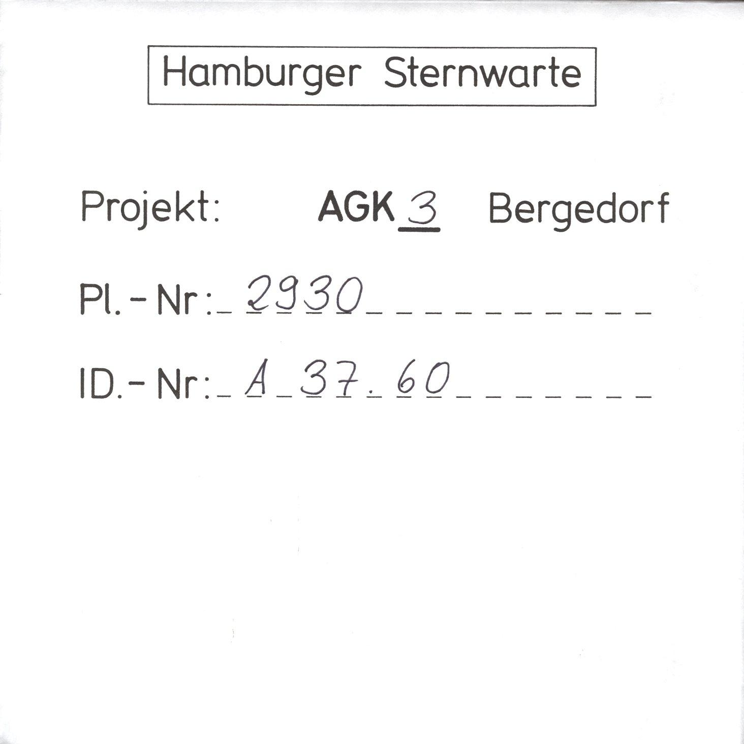 Plate envelope