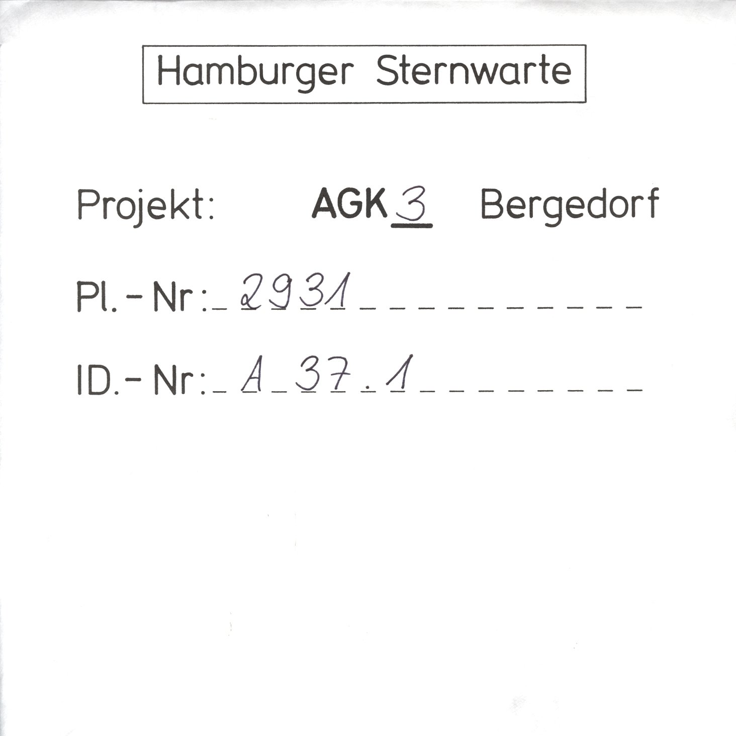 Plate envelope