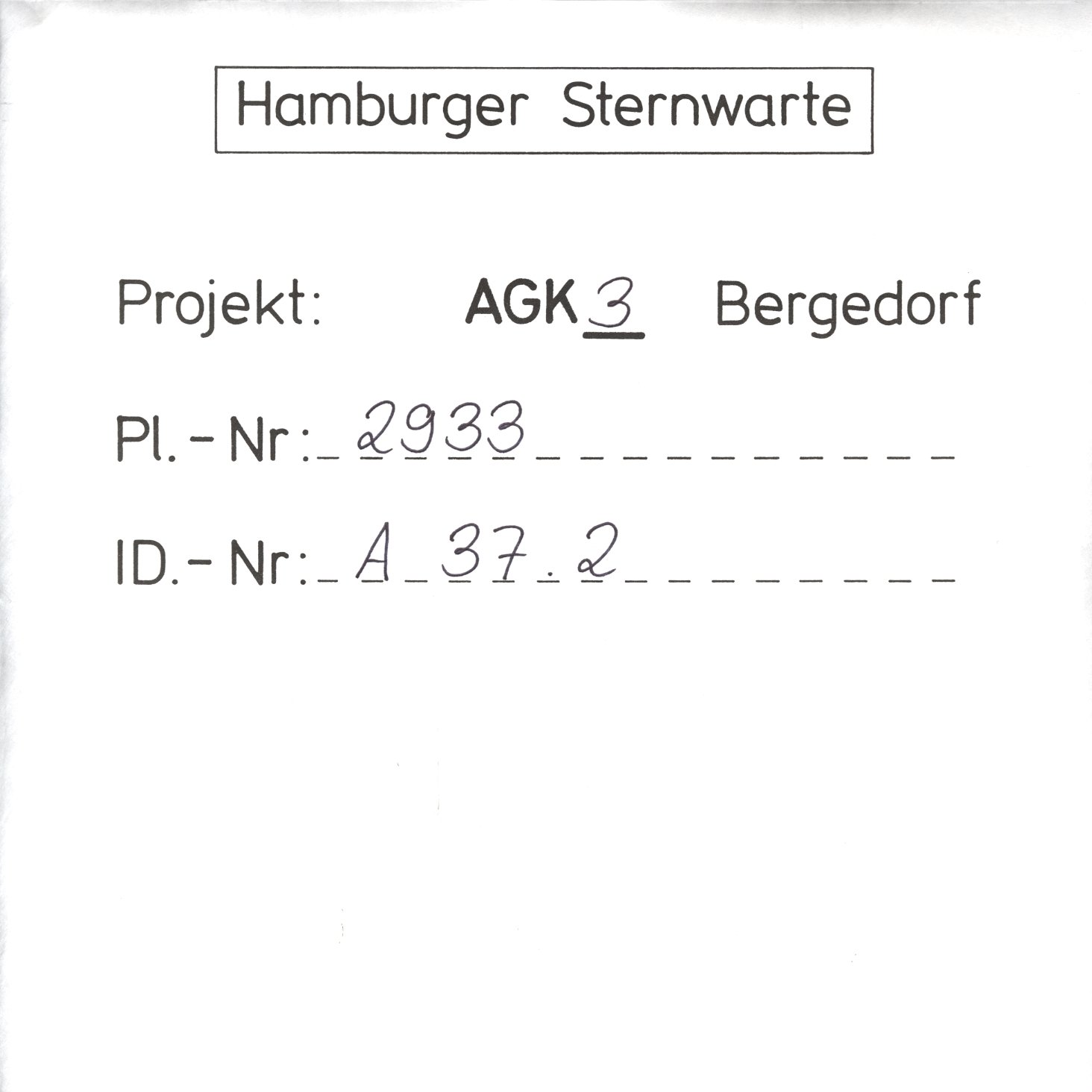 Plate envelope