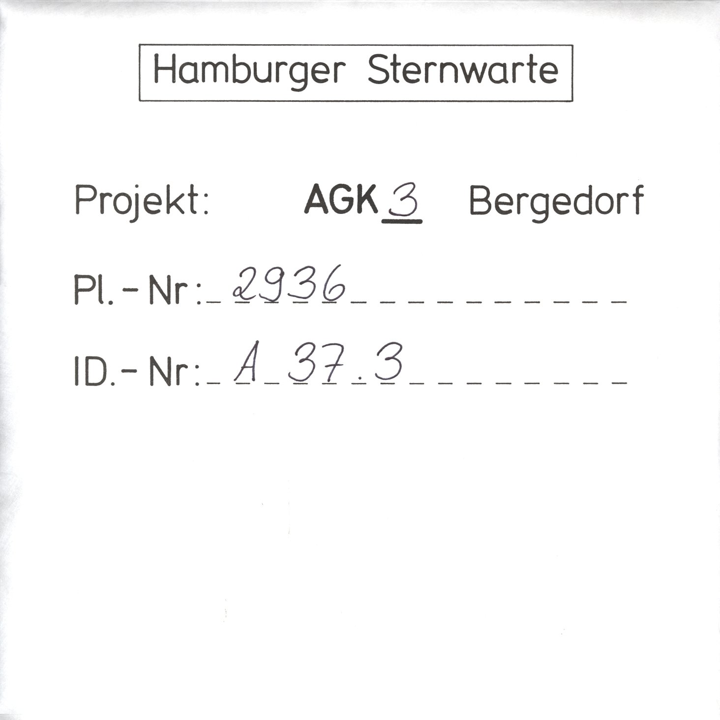 Plate envelope