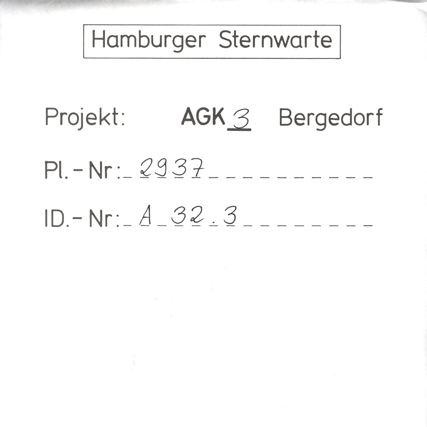 Plate envelope