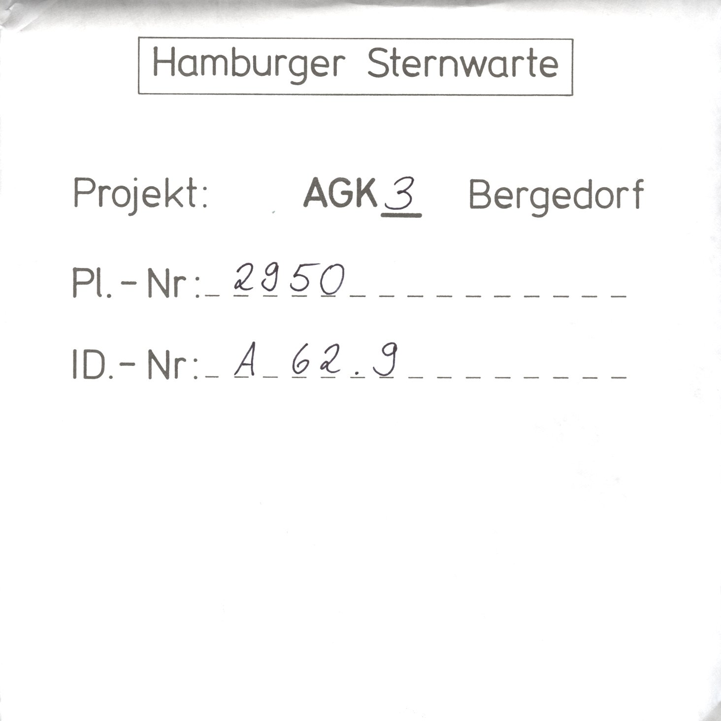 Plate envelope