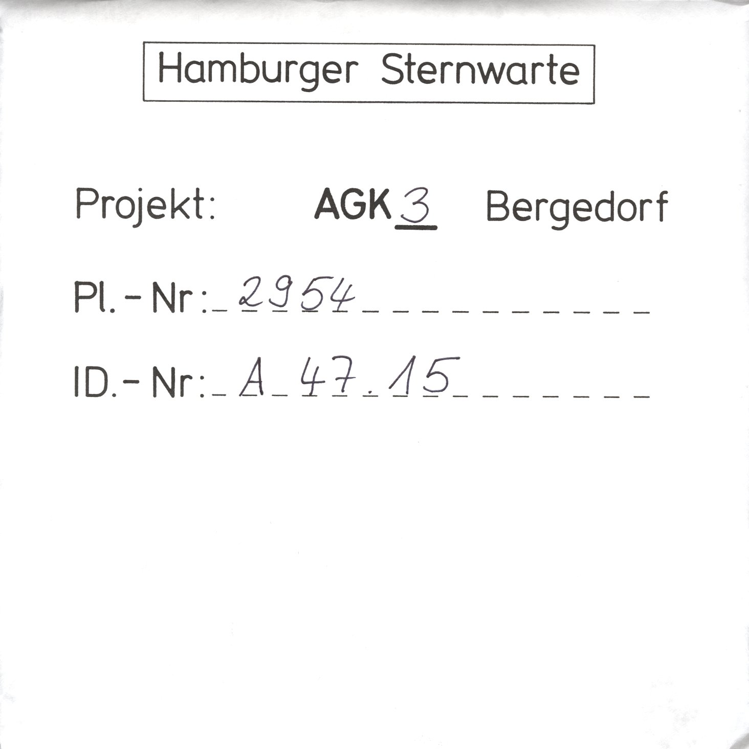 Plate envelope