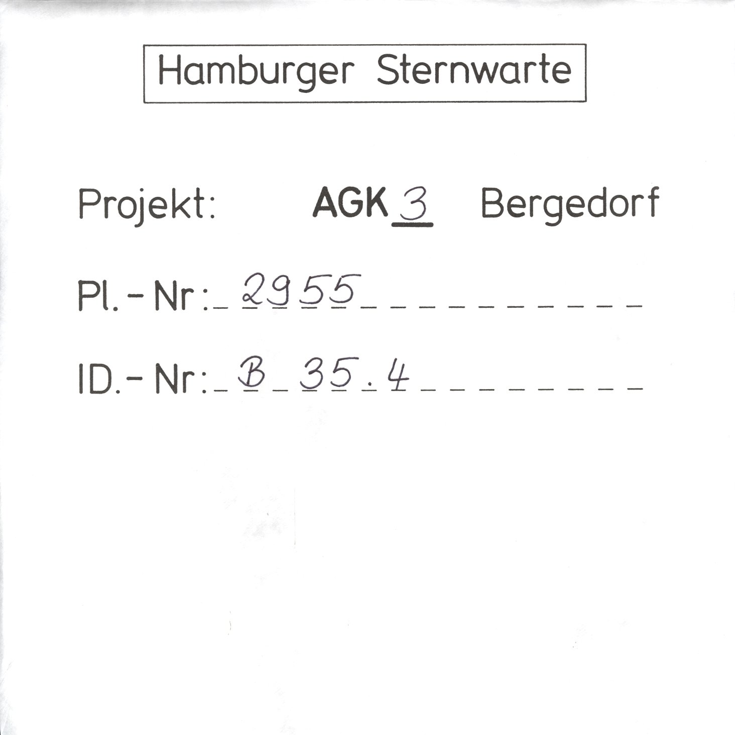 Plate envelope