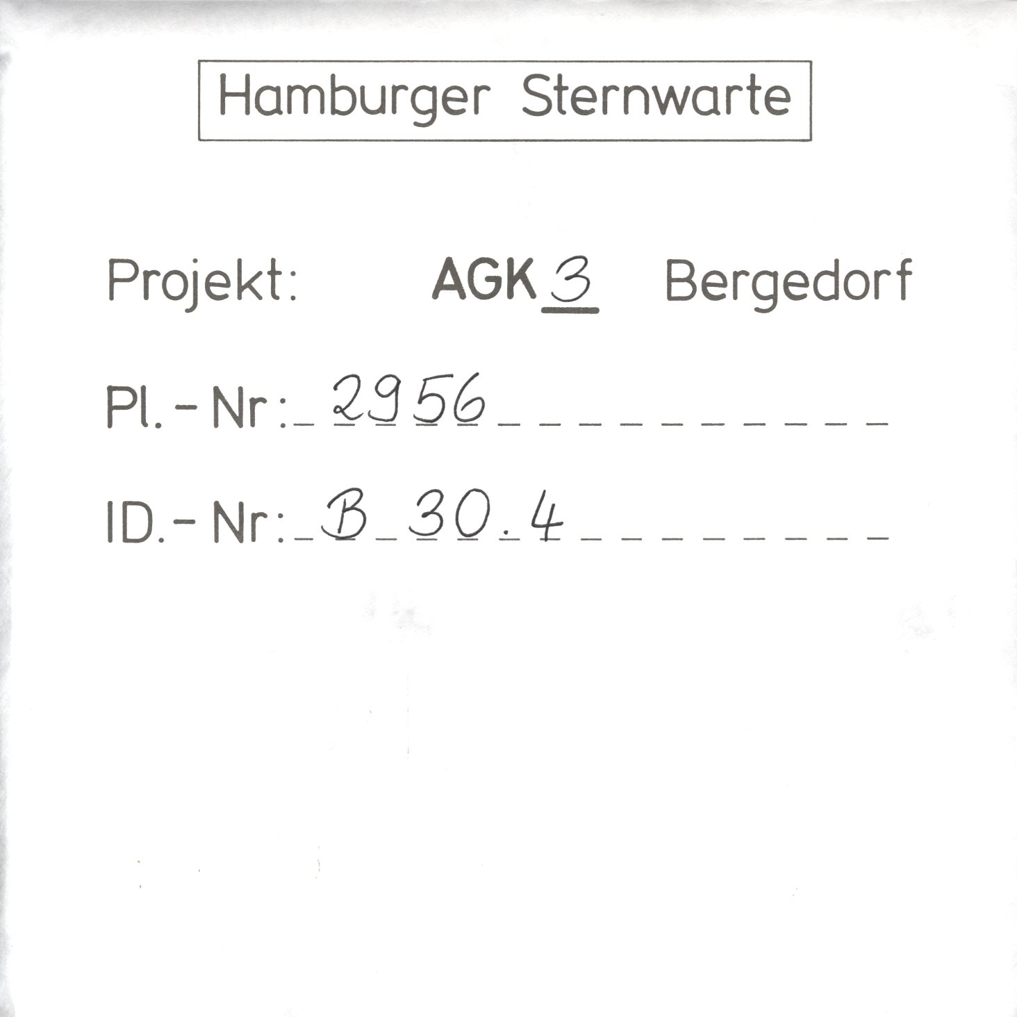 Plate envelope