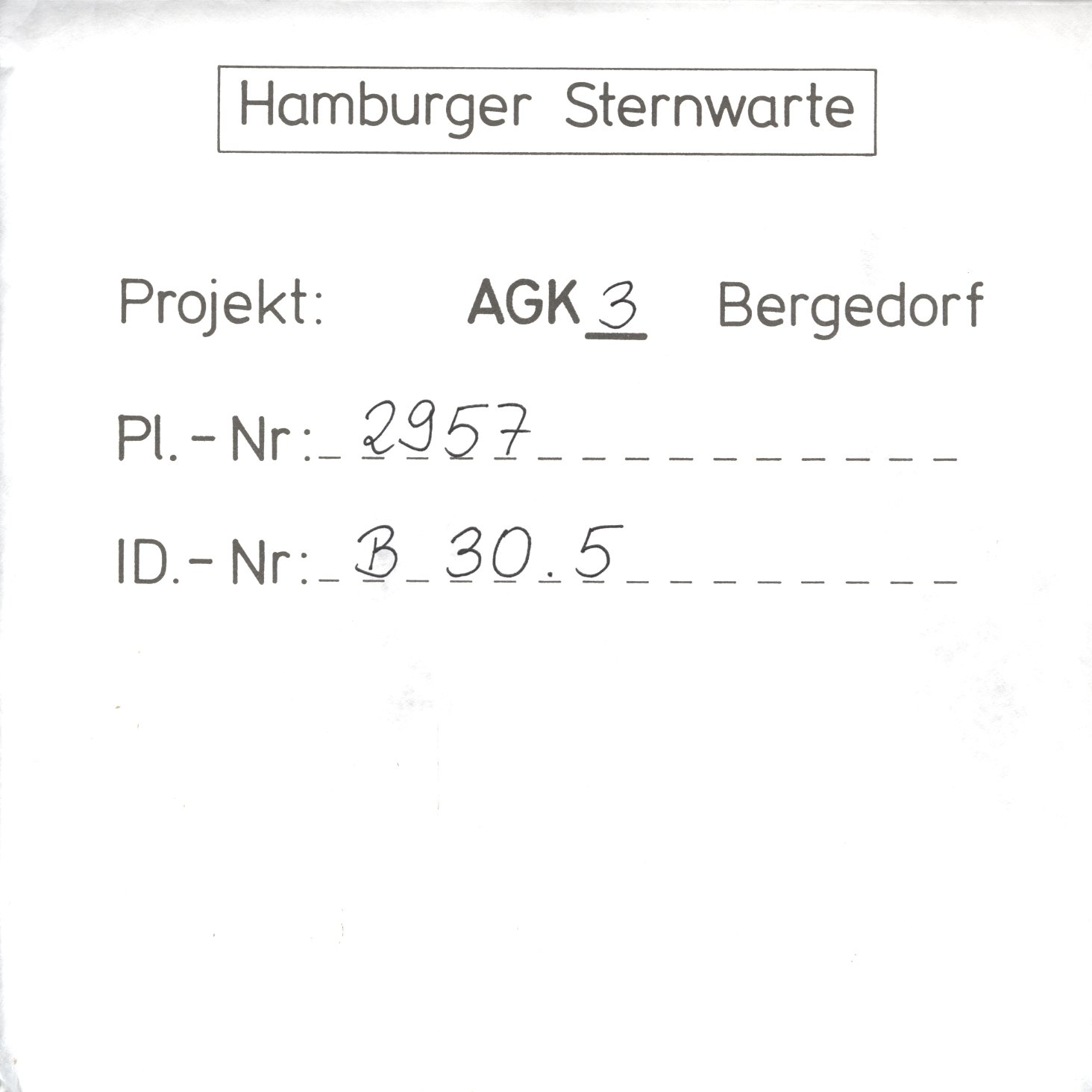 Plate envelope