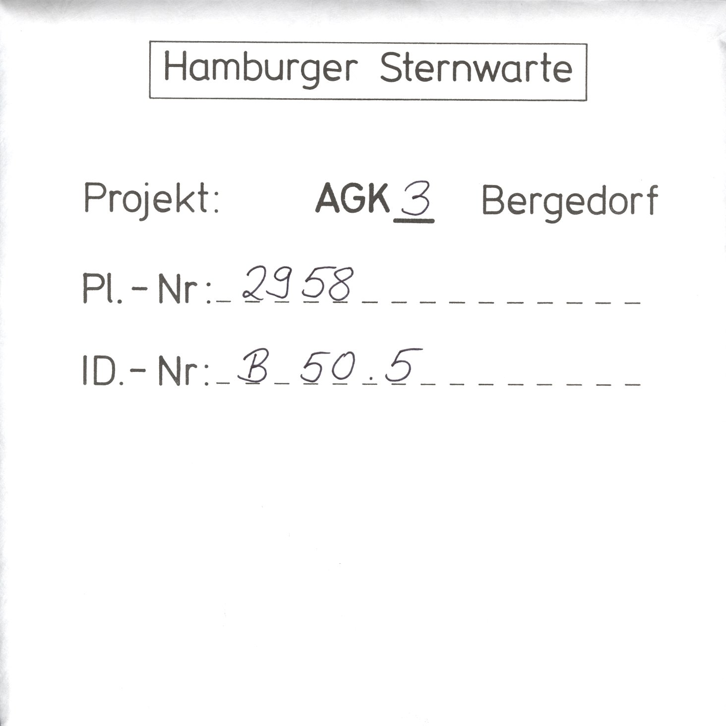 Plate envelope