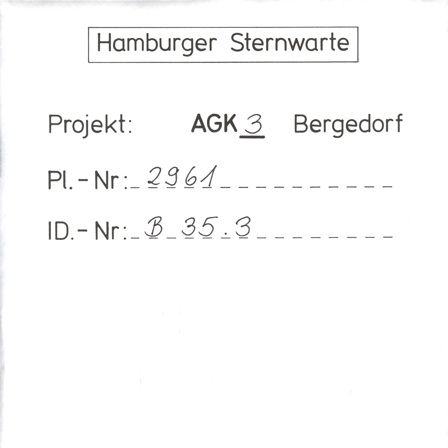 Plate envelope