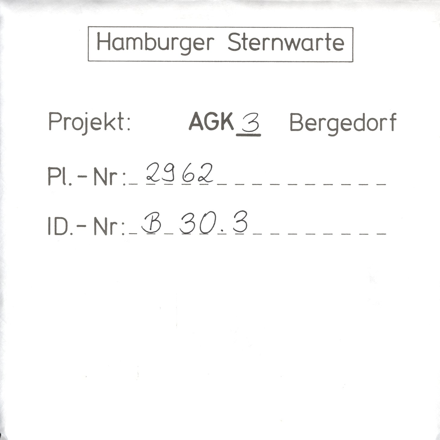 Plate envelope