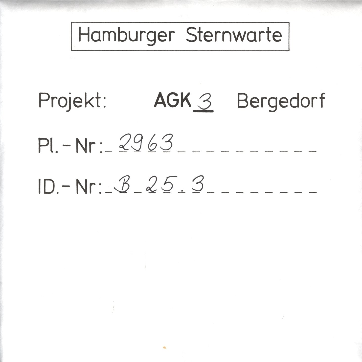 Plate envelope
