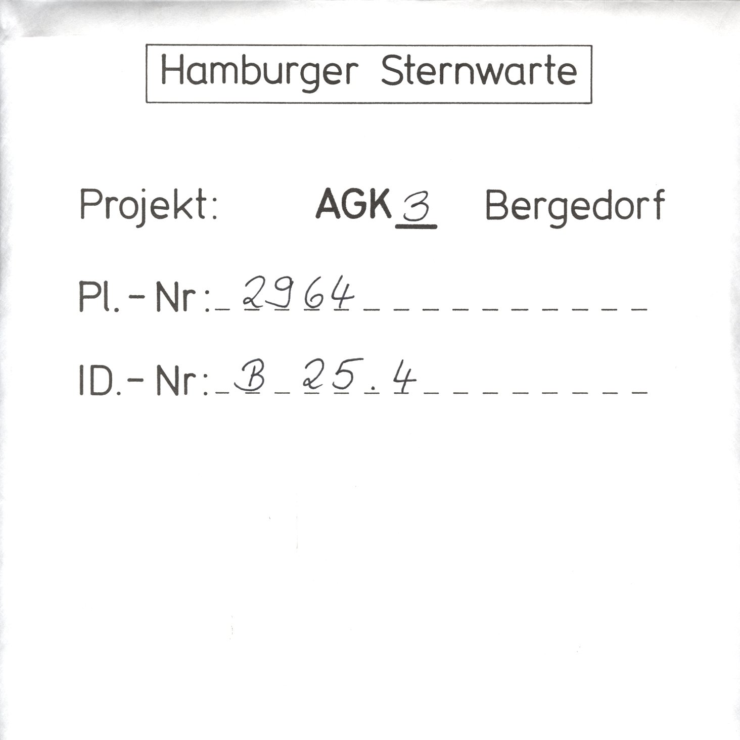 Plate envelope