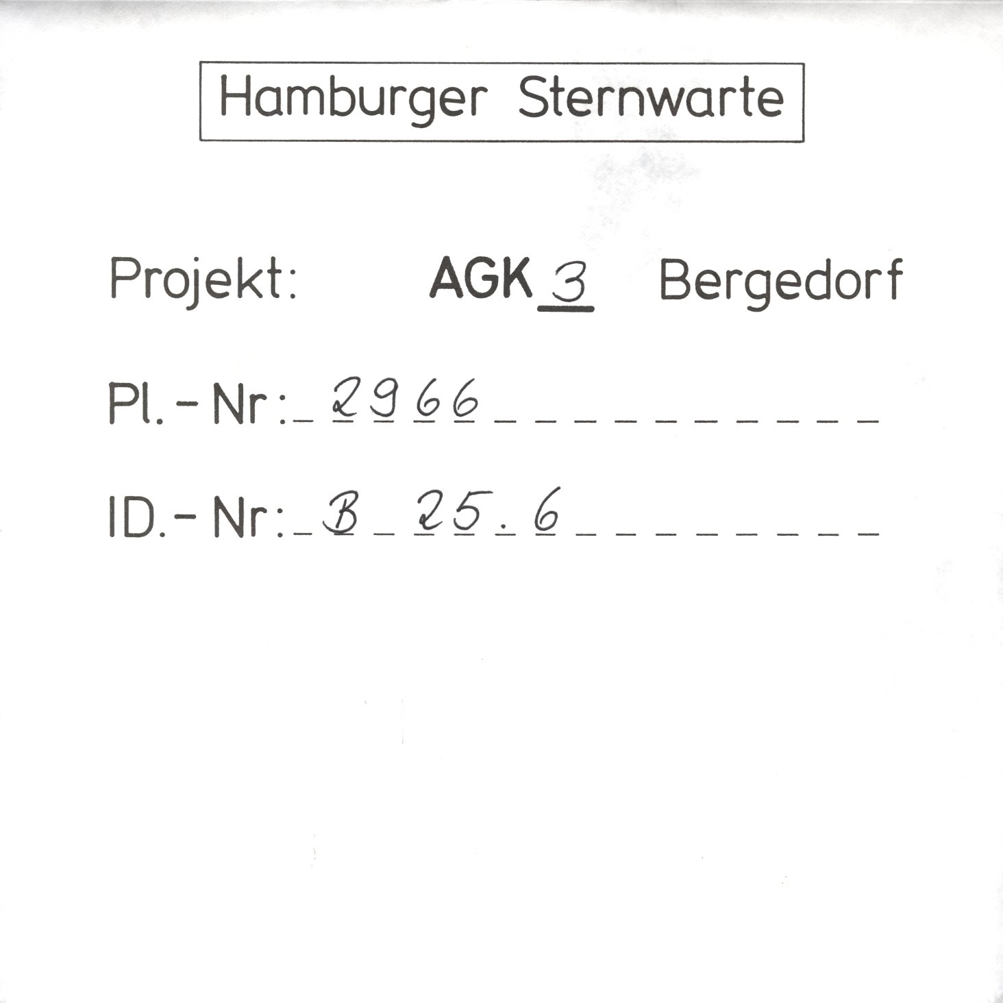 Plate envelope