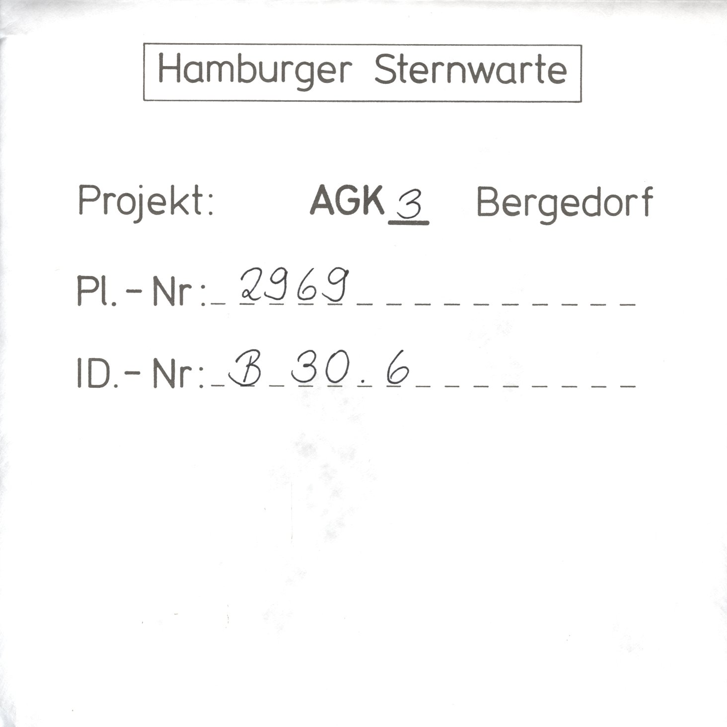 Plate envelope