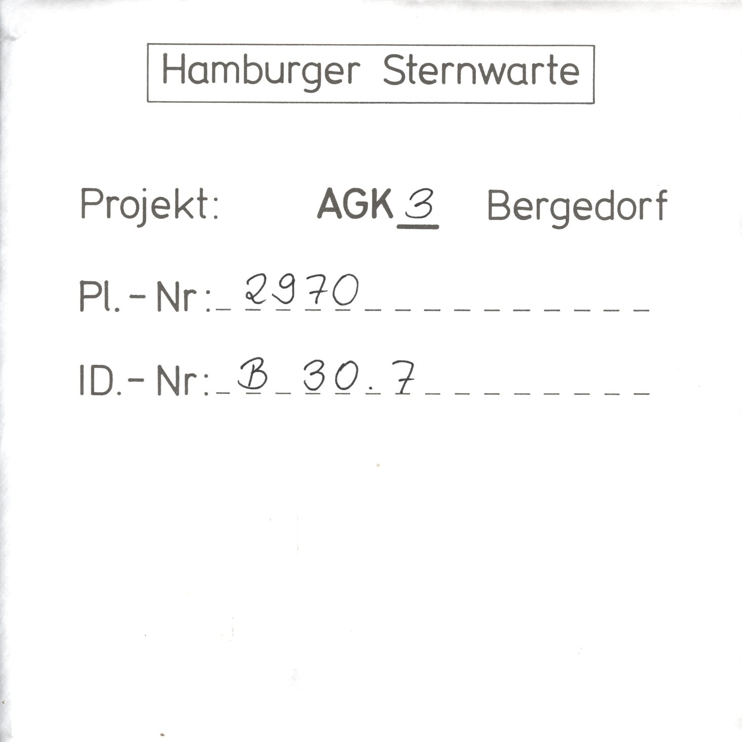 Plate envelope