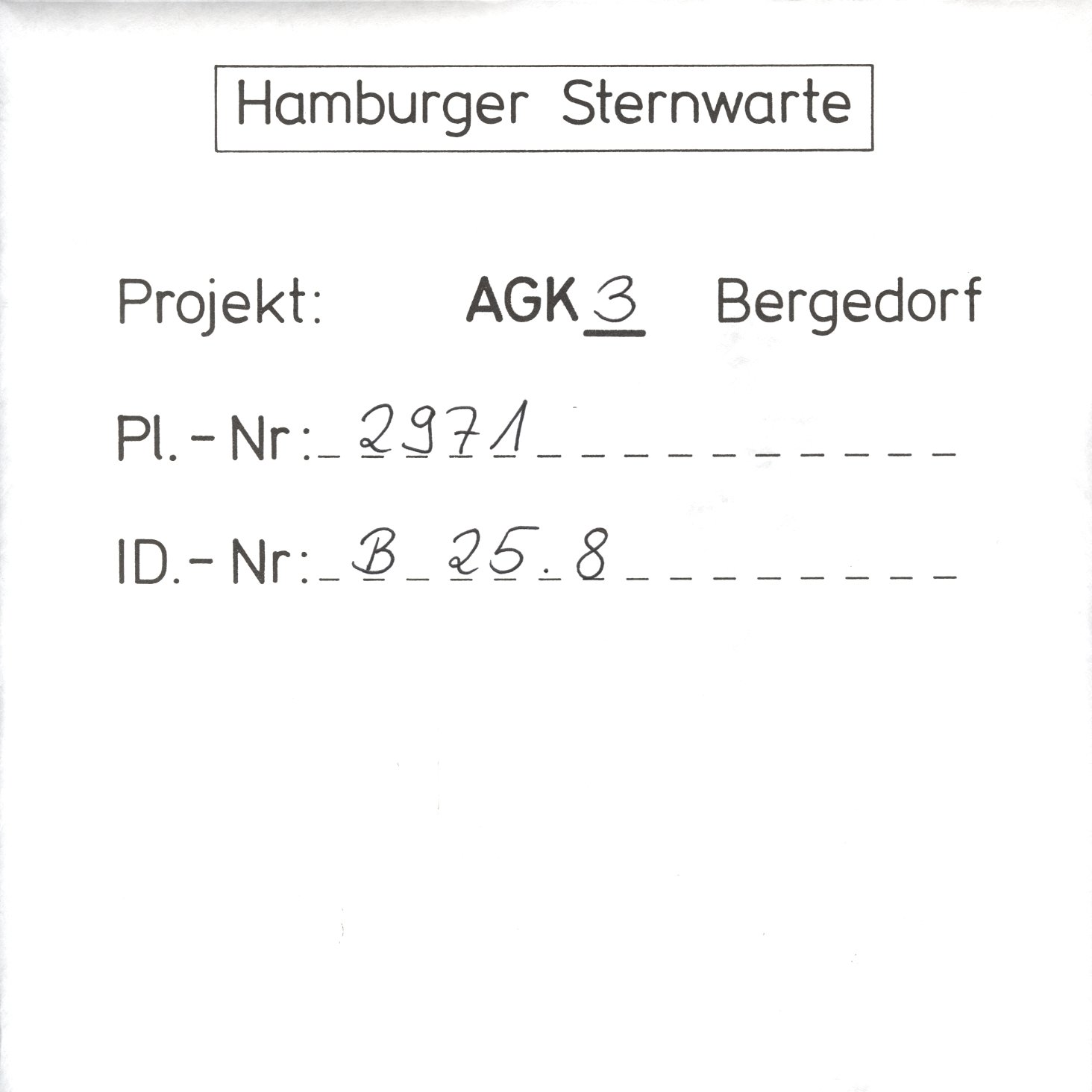 Plate envelope