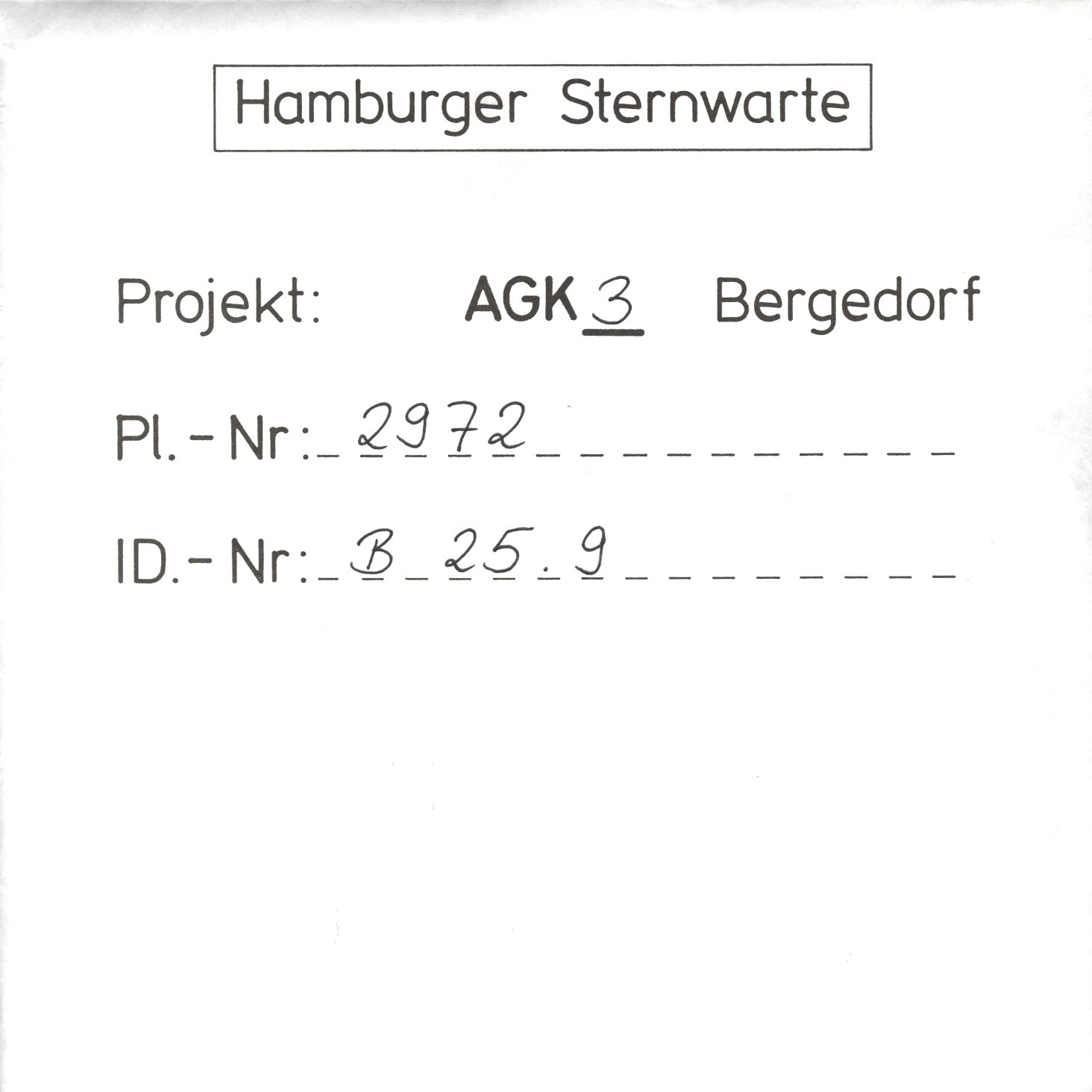 Plate envelope