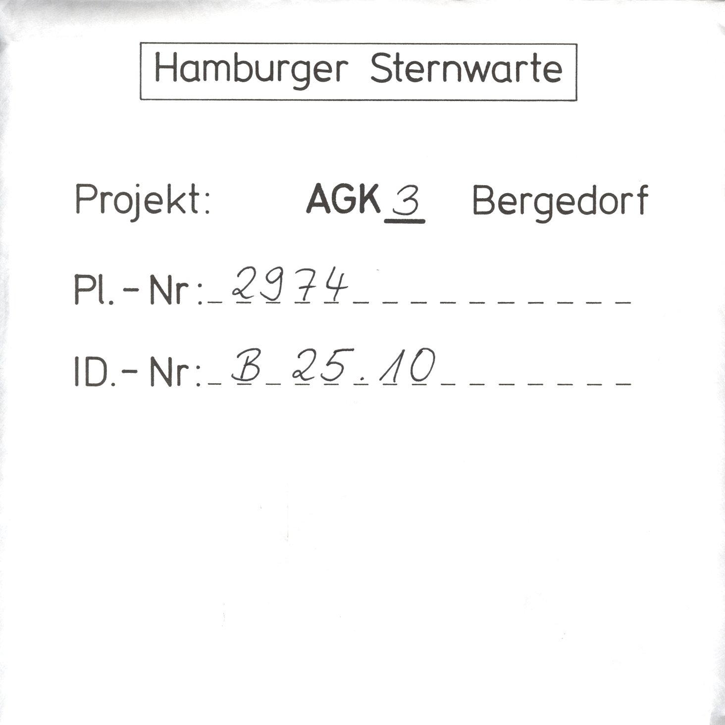 Plate envelope
