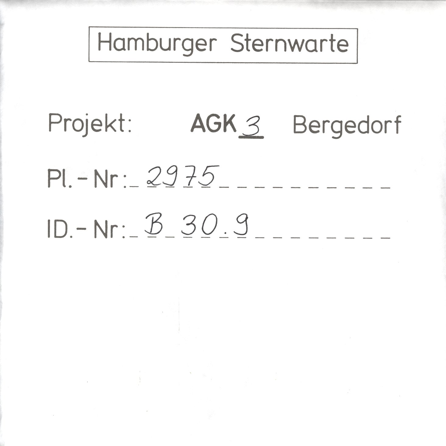 Plate envelope
