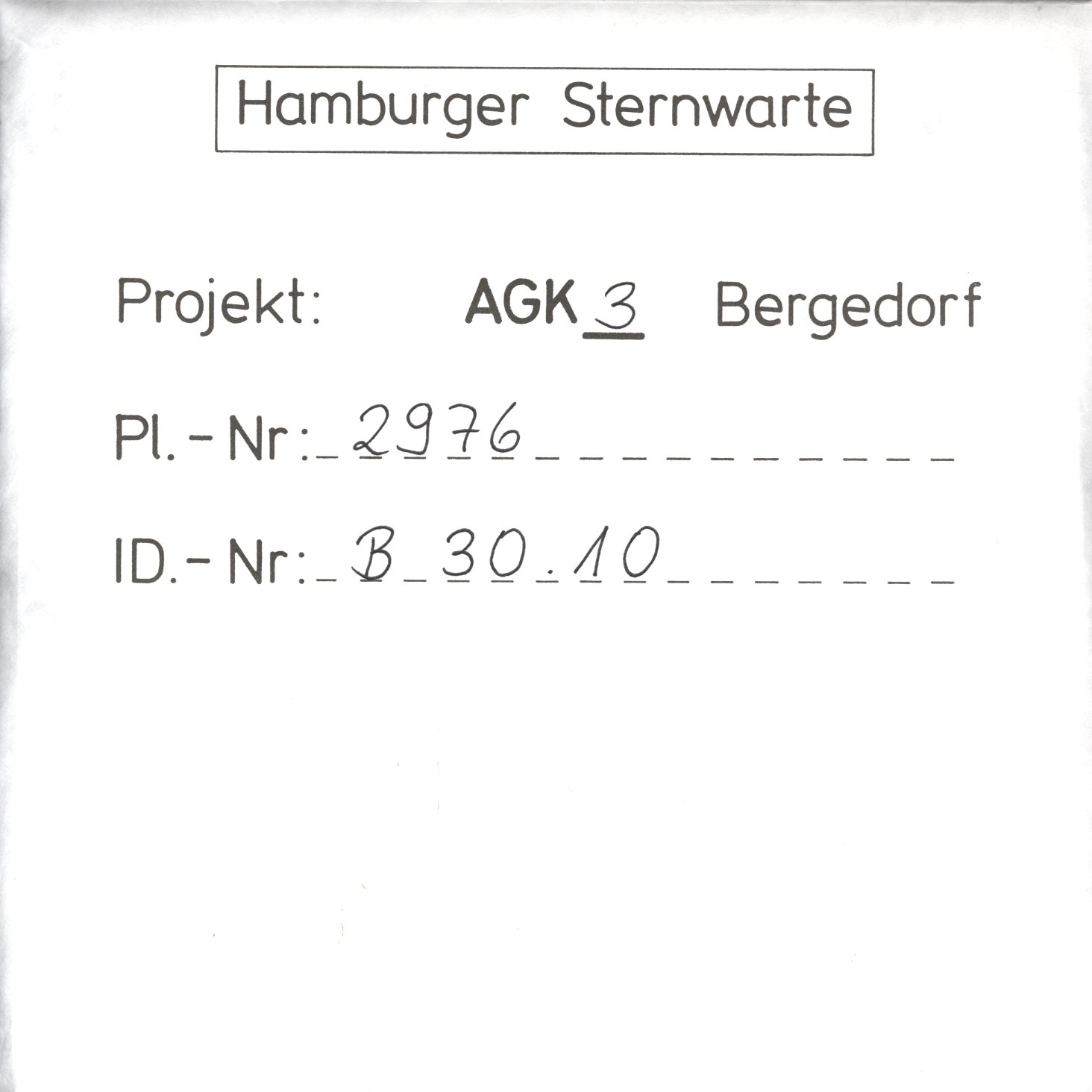 Plate envelope