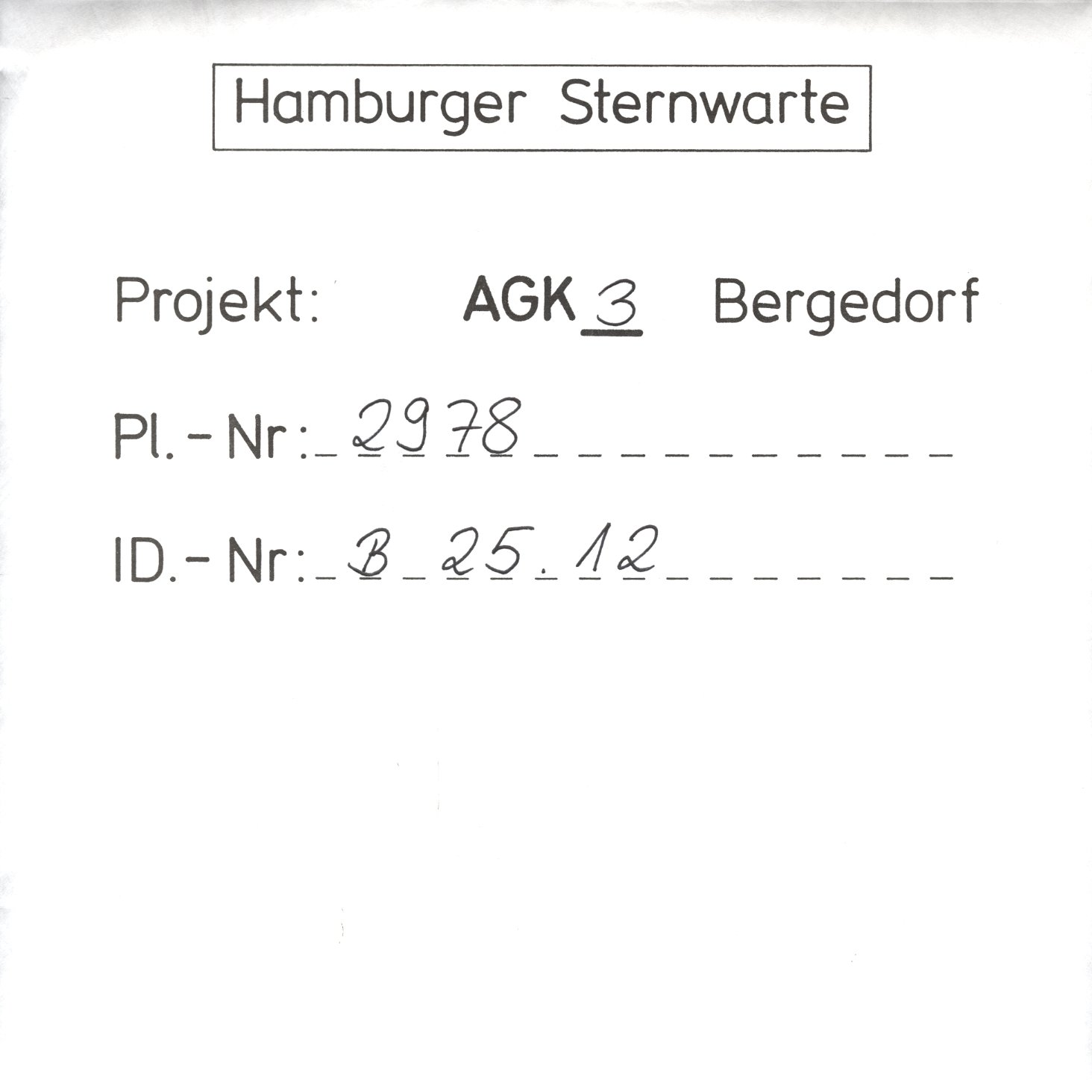 Plate envelope