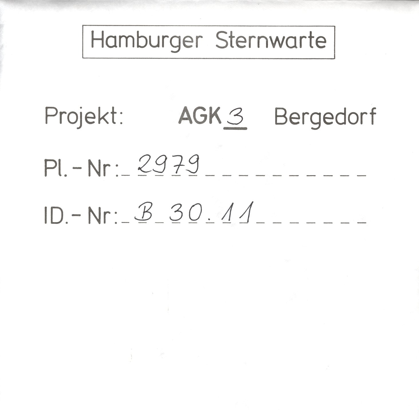 Plate envelope