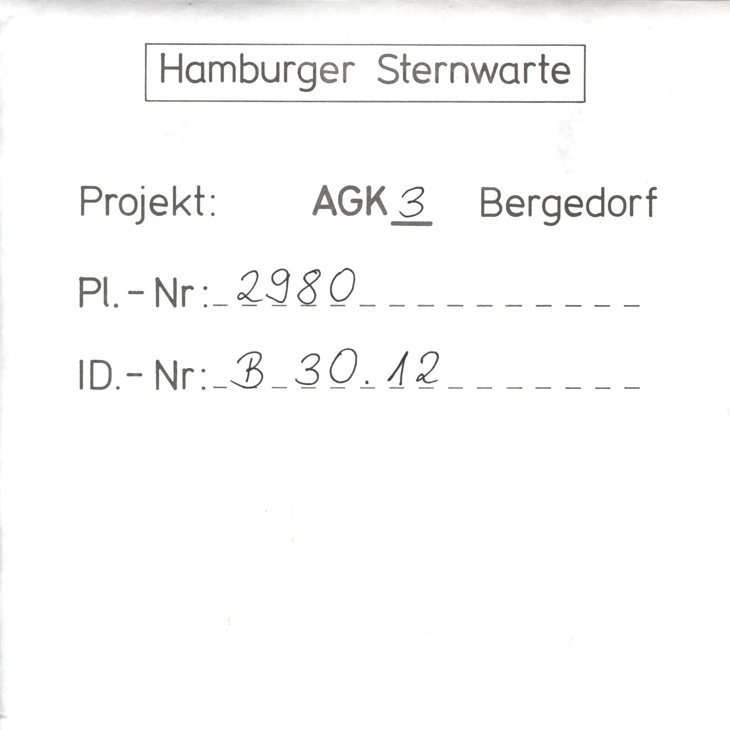 Plate envelope