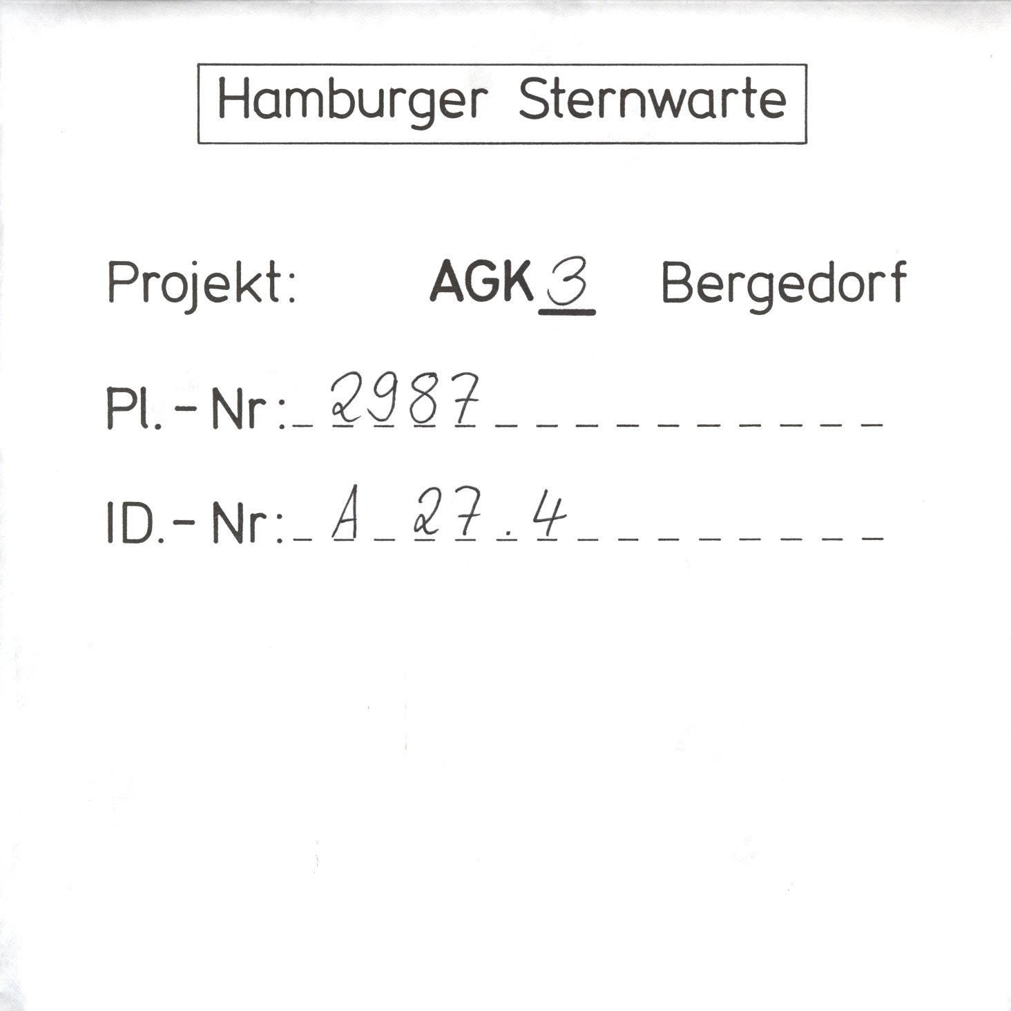 Plate envelope