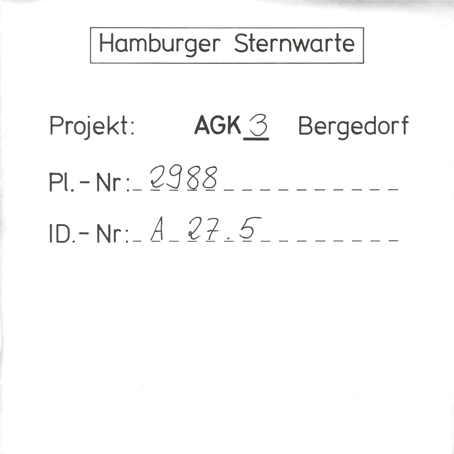 Plate envelope