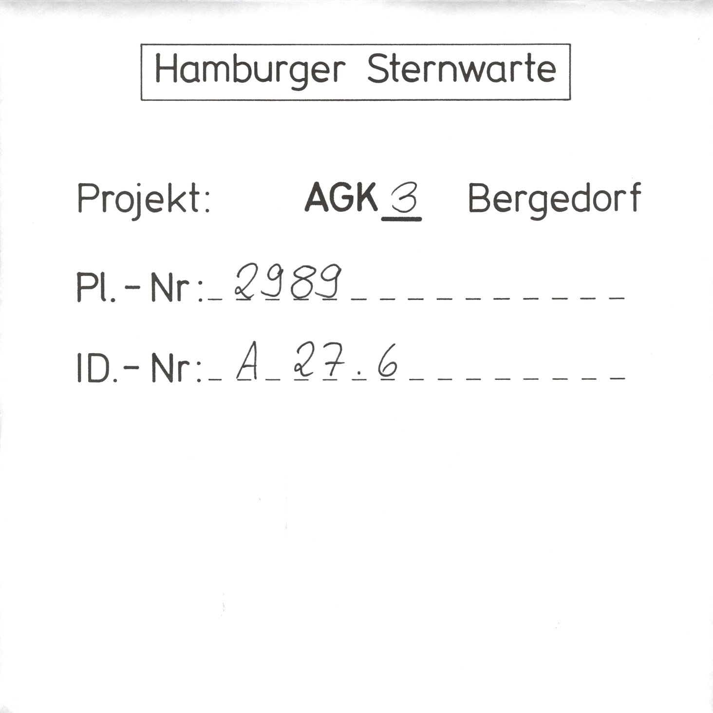 Plate envelope