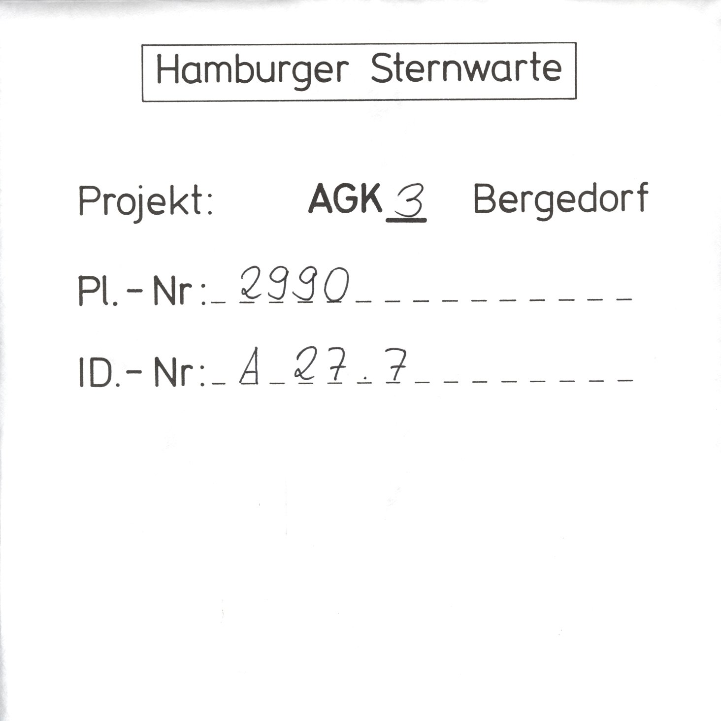 Plate envelope