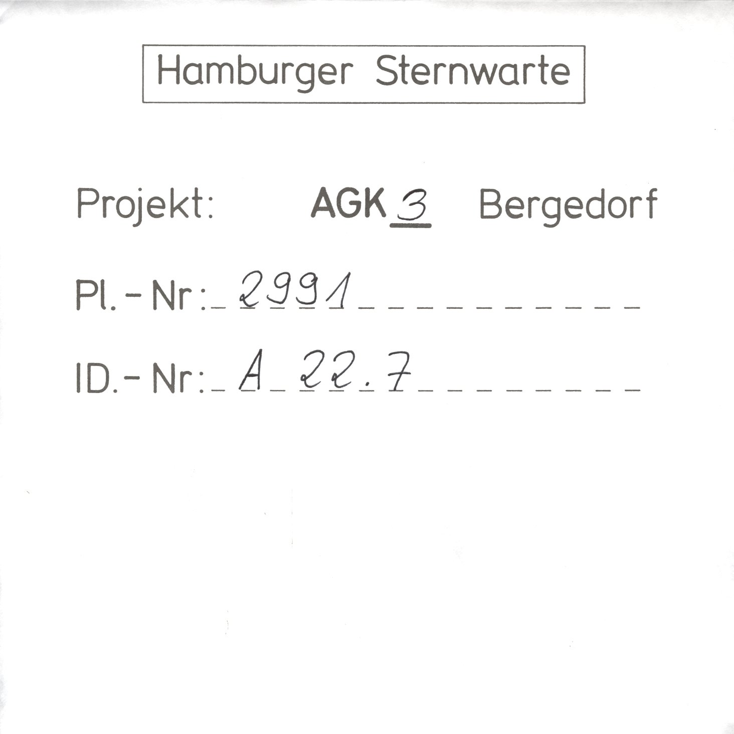 Plate envelope