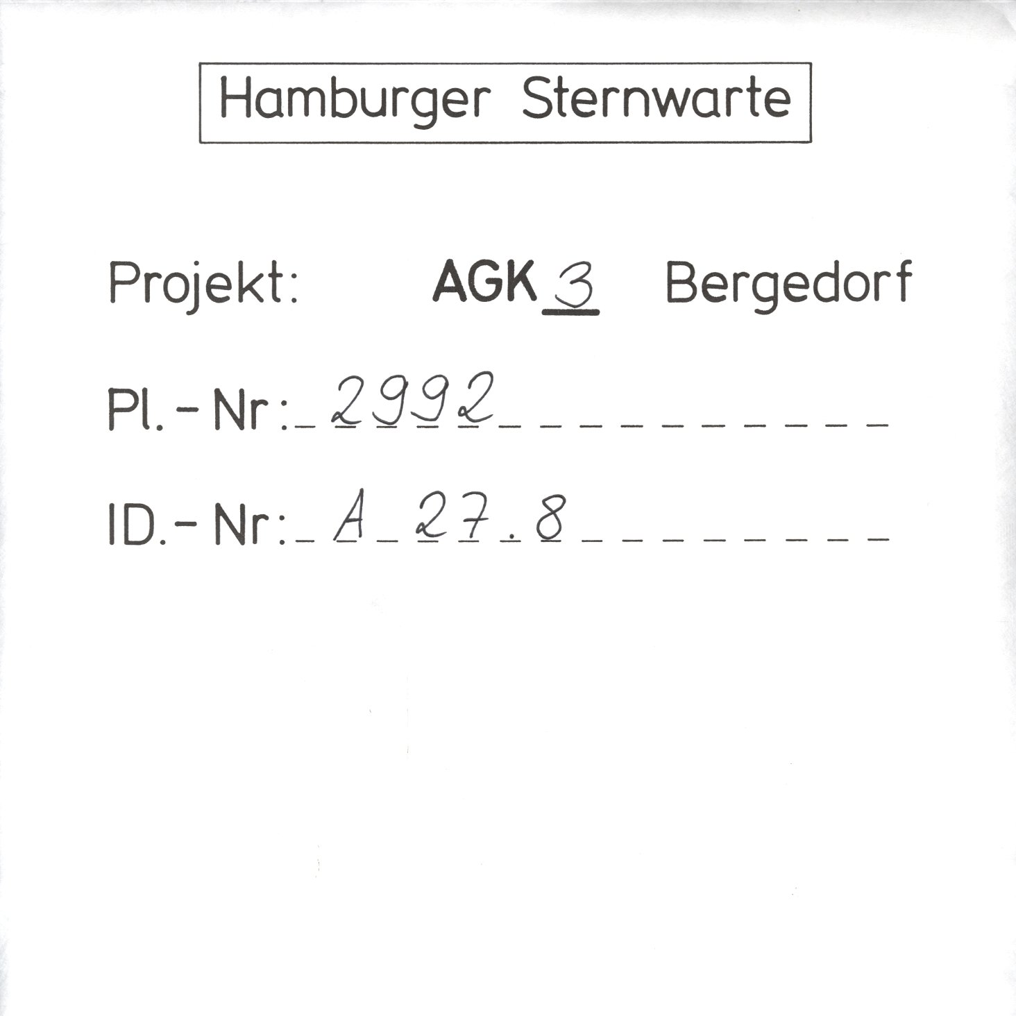 Plate envelope