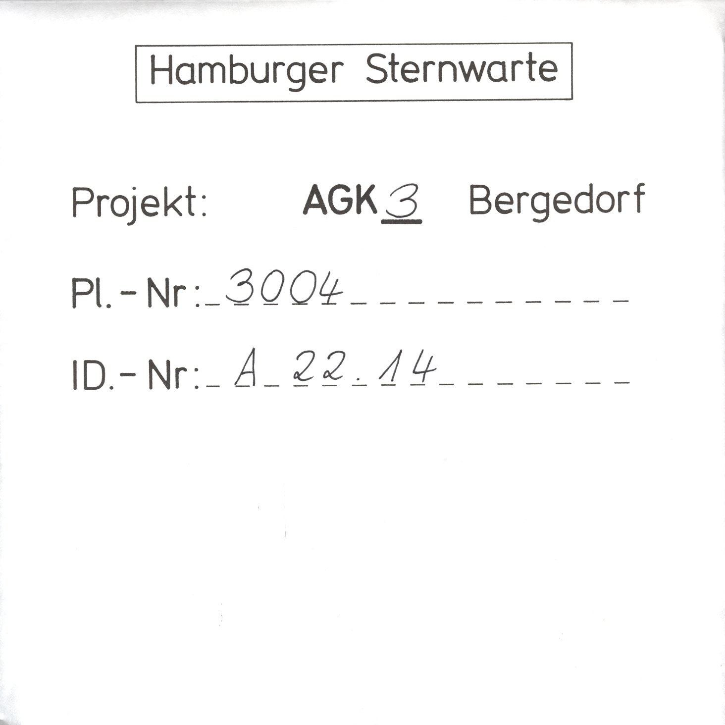 Plate envelope