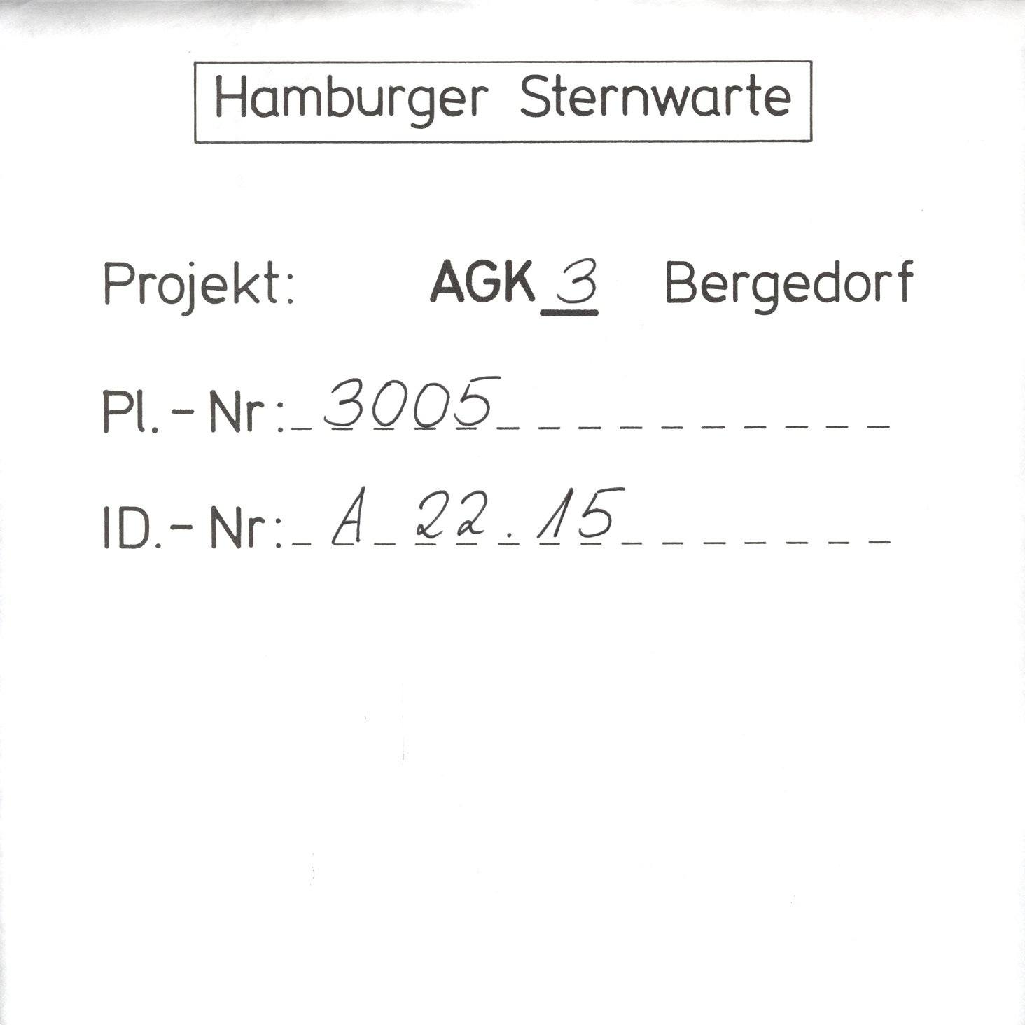 Plate envelope