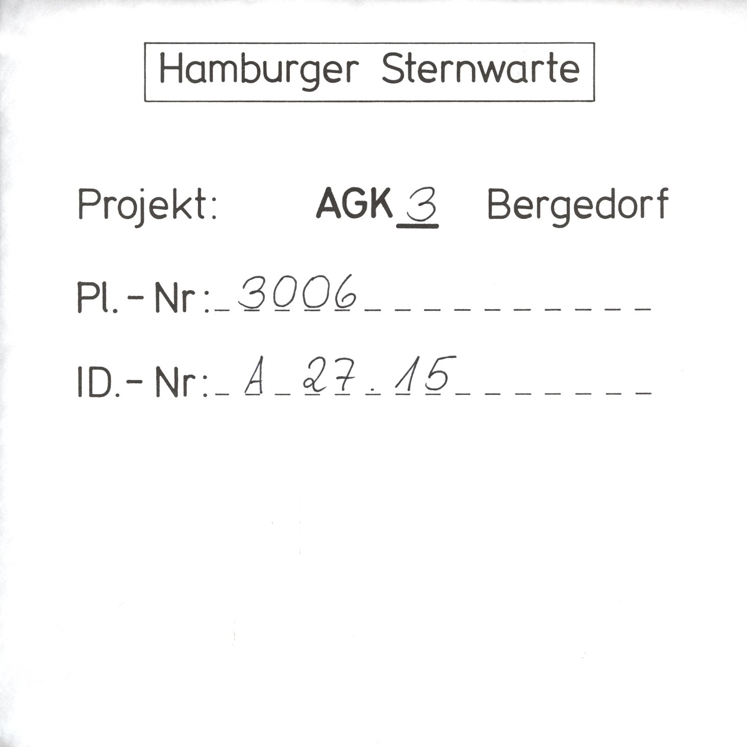 Plate envelope