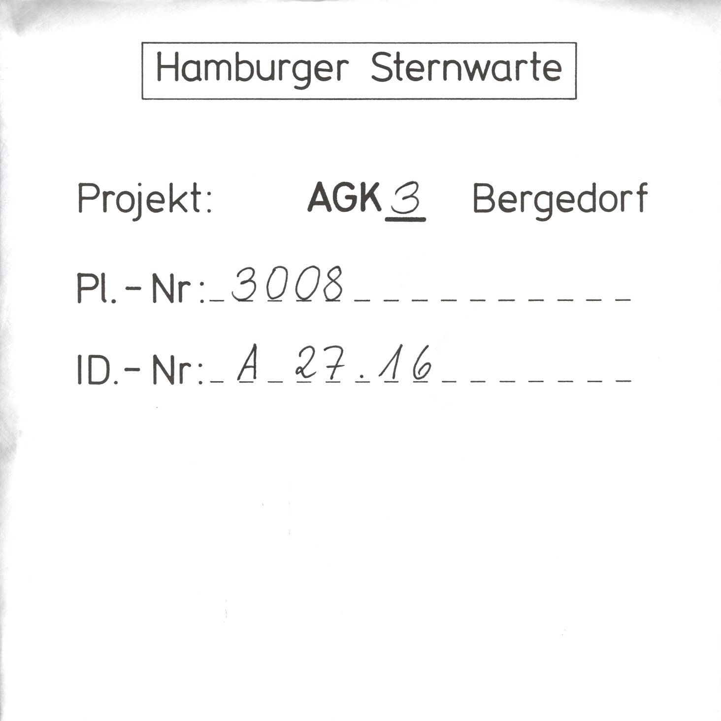 Plate envelope
