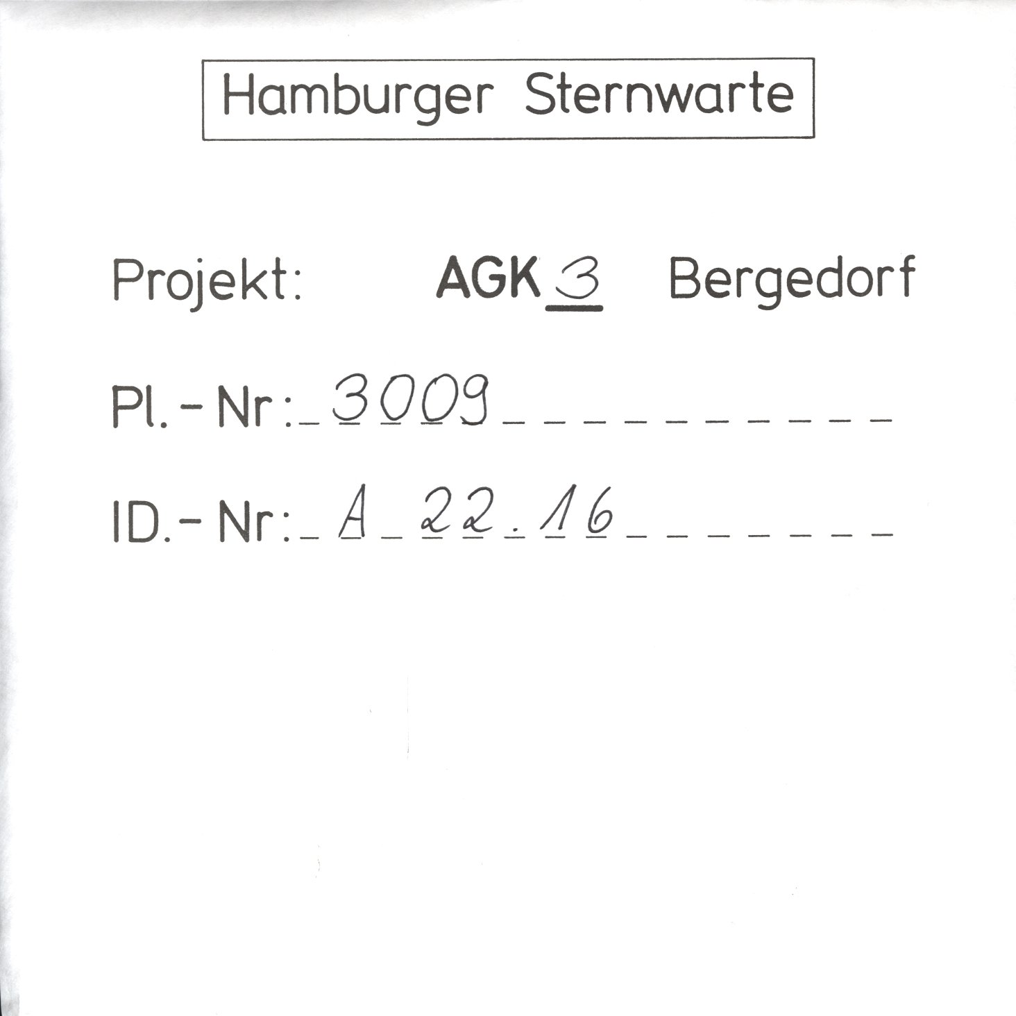 Plate envelope