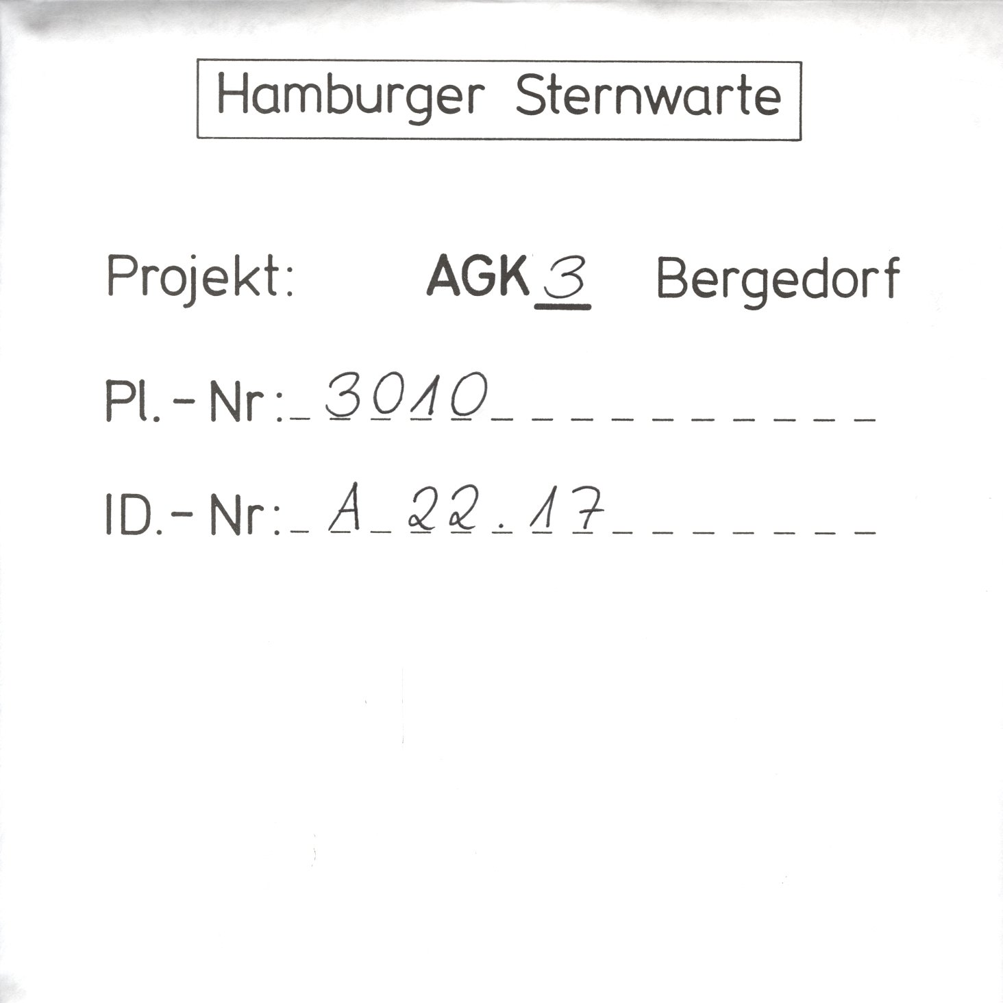 Plate envelope