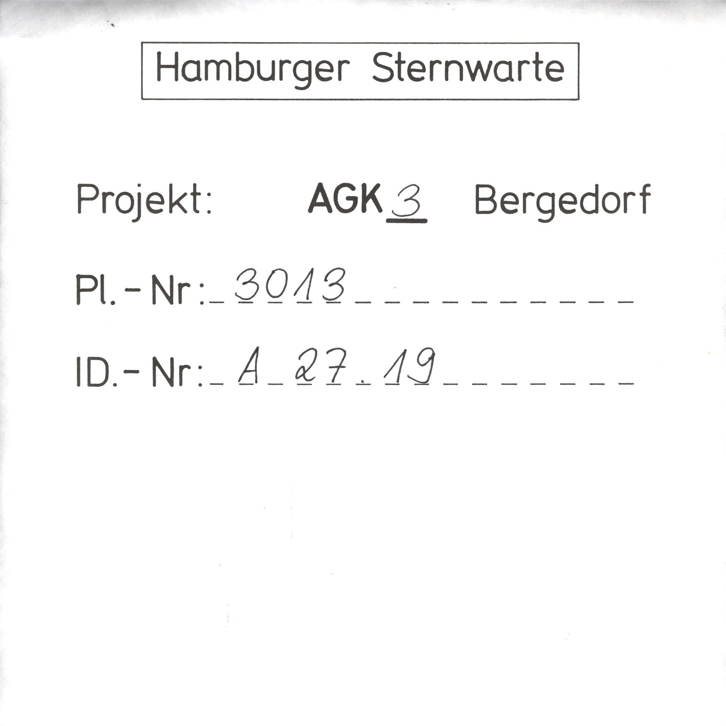 Plate envelope