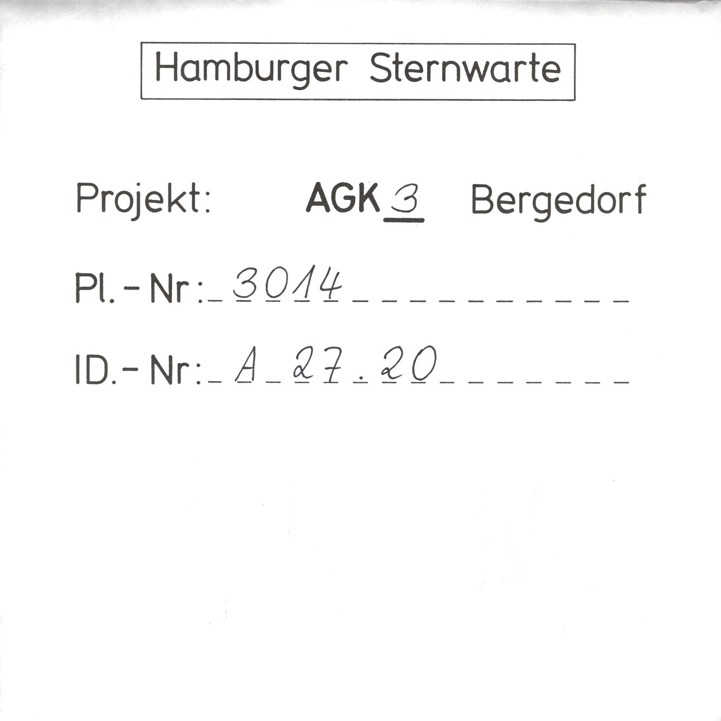 Plate envelope