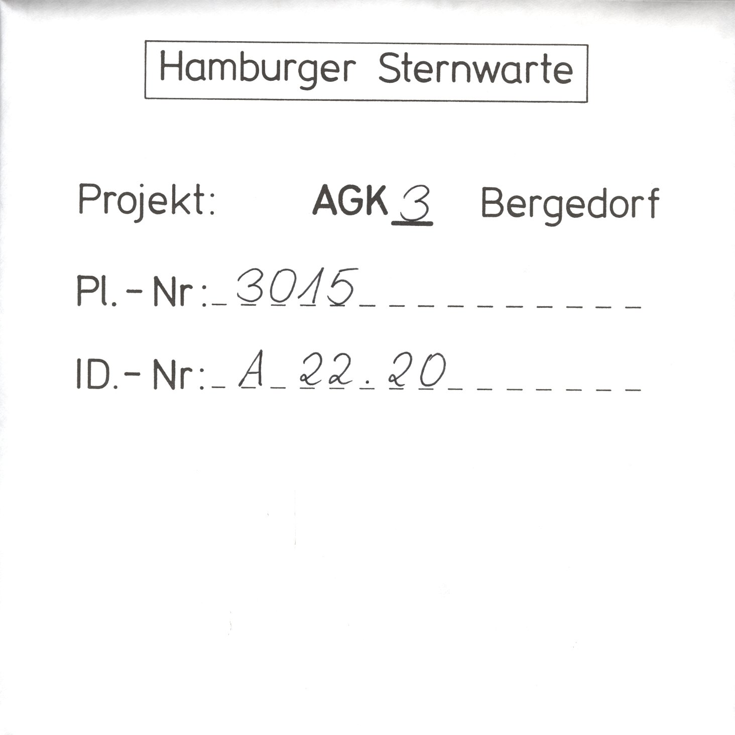 Plate envelope