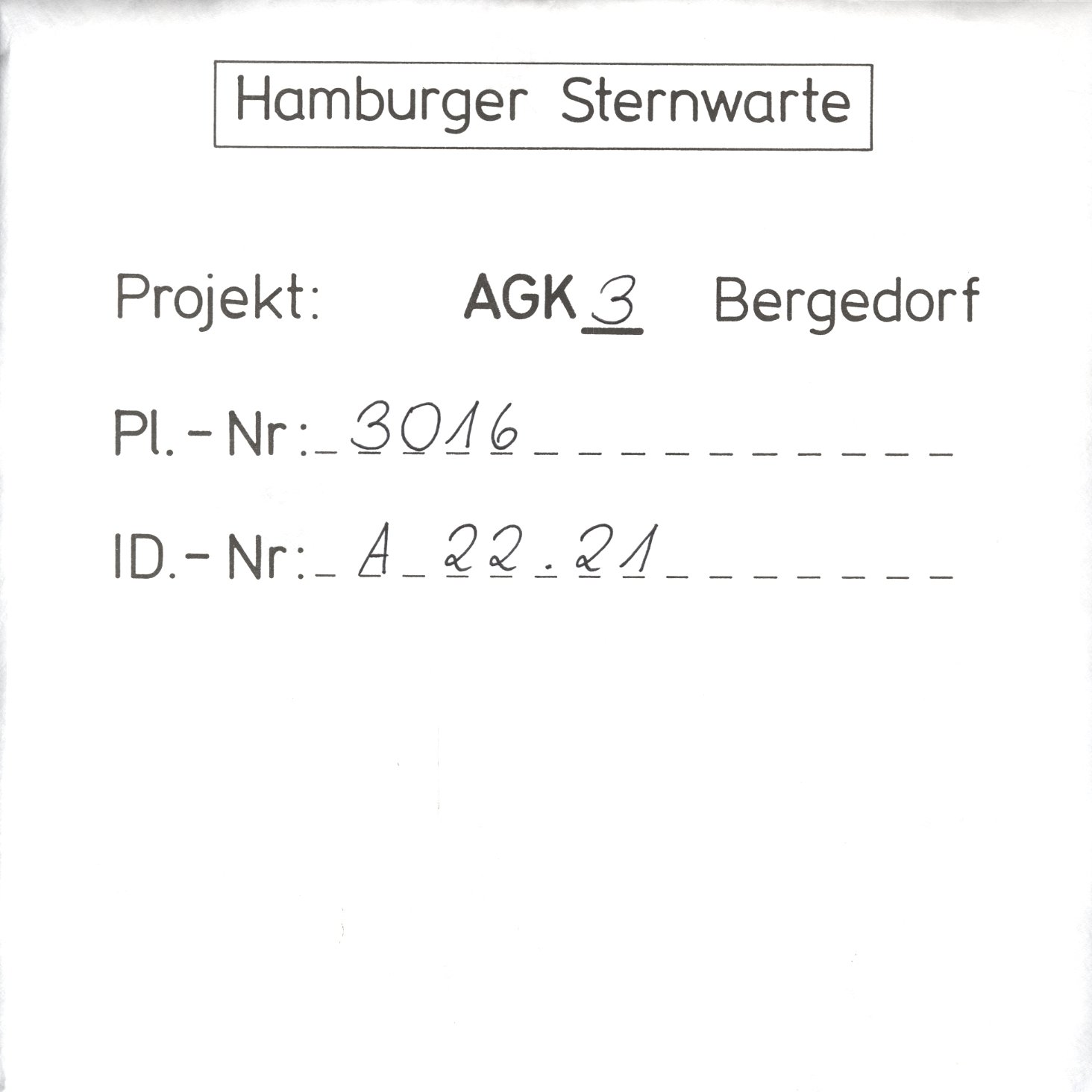 Plate envelope