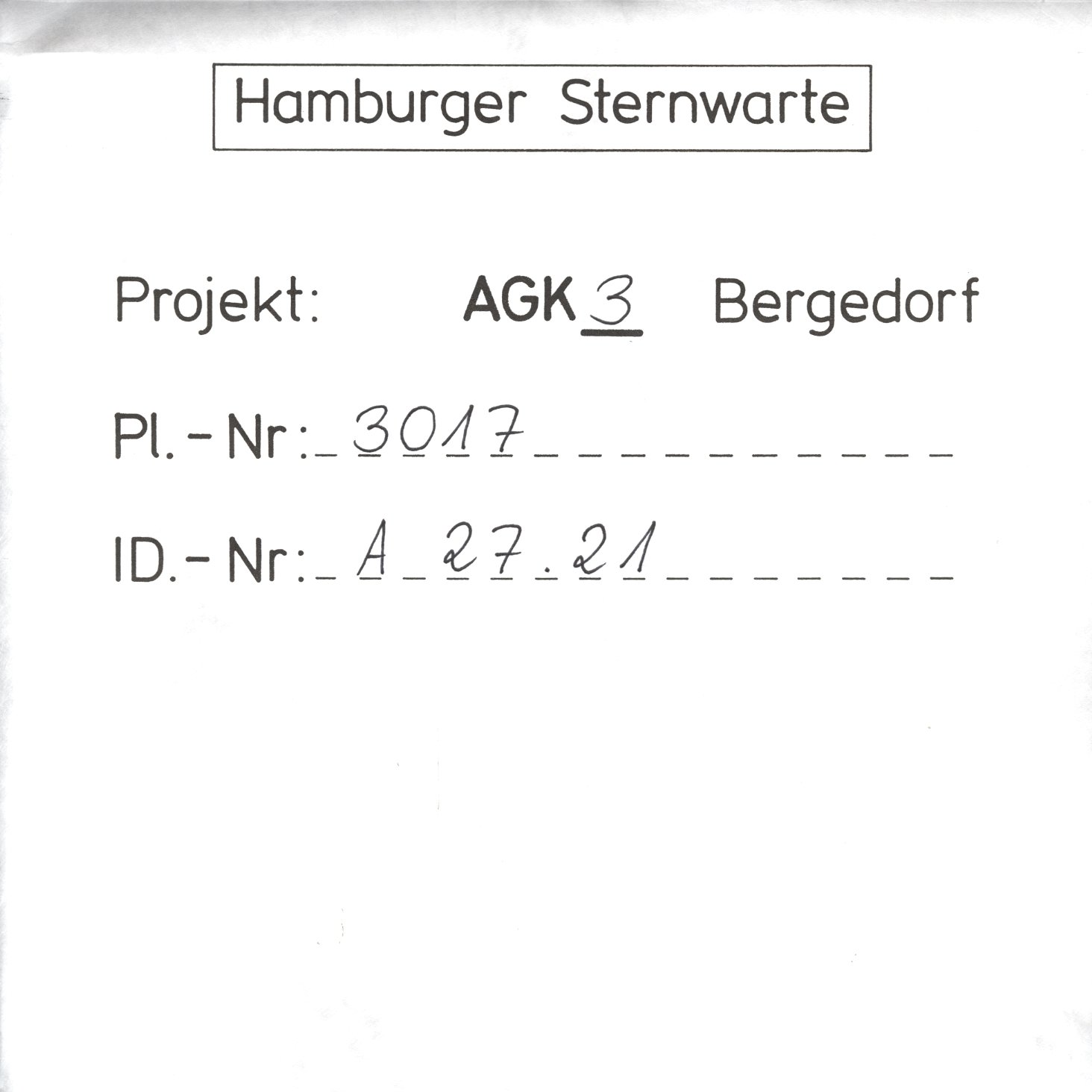 Plate envelope