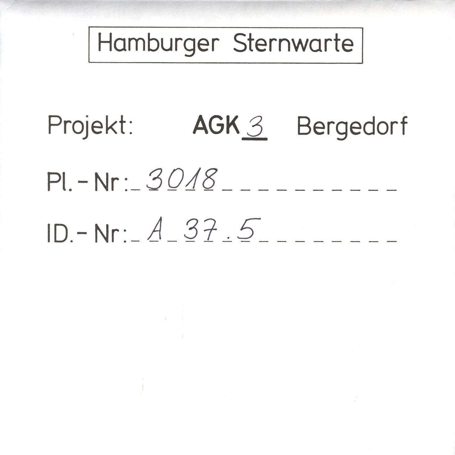 Plate envelope